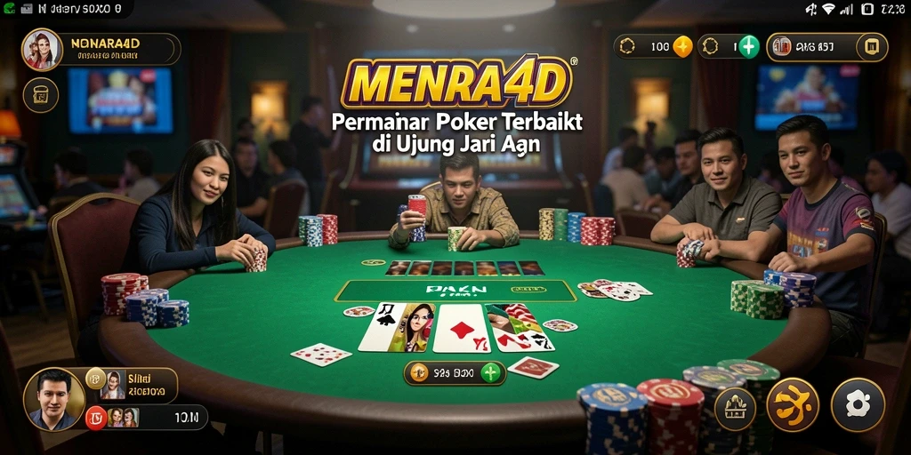 Tampilan menarik dari gameplay poker di MENARA4D.
