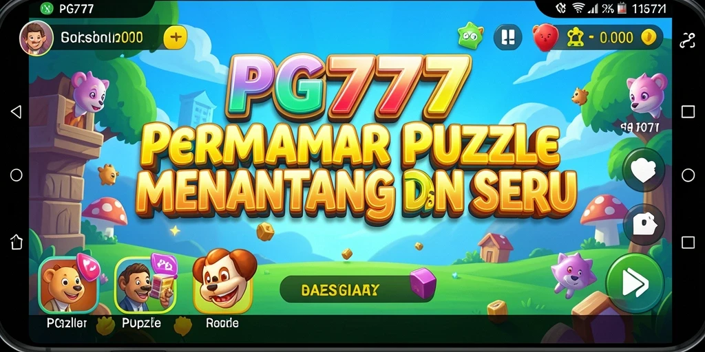 Tampilan gameplay seru dari PG777 yang penuh tantangan puzzle.