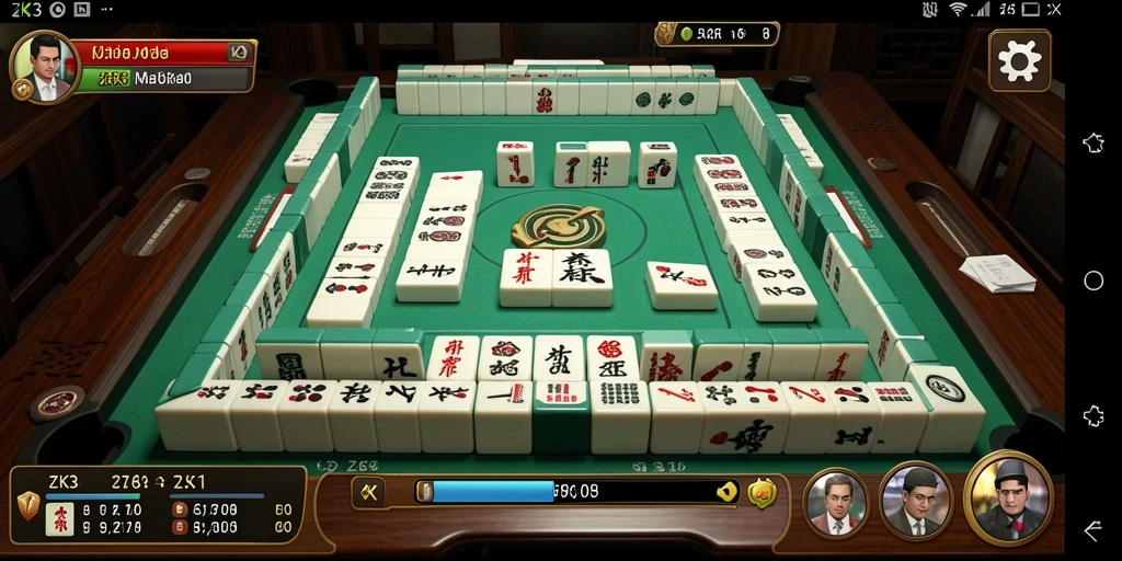 Tampilan gameplay Mahjong yang menarik dan mendebarkan di ZK3.